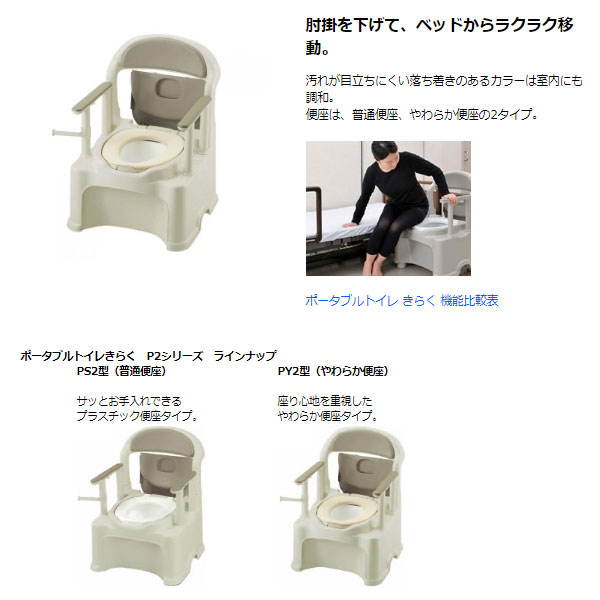 リッチェル 樹脂製ポータブルトイレ ポータブルトイレきらくミニでか(1