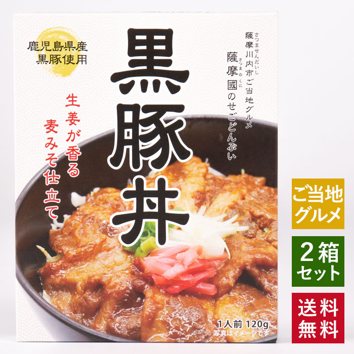 市場 送料無料 黒豚丼 ご当地グルメ 薩摩國の 2箱セット せごどんぶい ネコポス配送 お取り寄せ グルメ