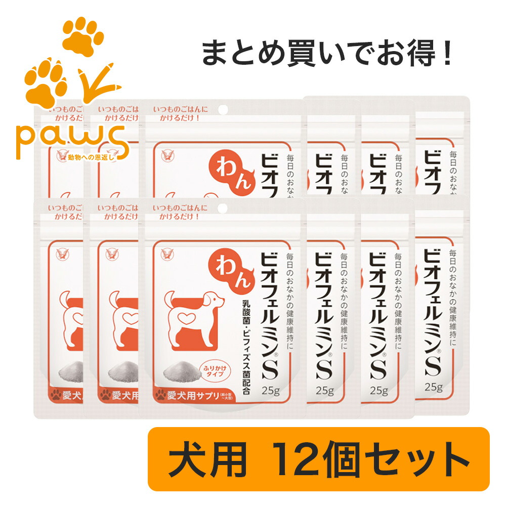 大正製薬 わんビオフェルミンS 25g 犬用 12個書き割り