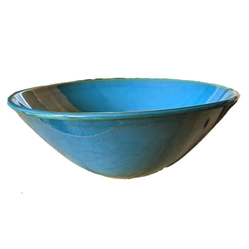 陶器作り室内用便器鉢 淡麗青碧 大 洗面台 洗面どんぶり鉢\u003cBR\u003e美濃焼 言い慣わし芸術 国産 手造 和今めかしい