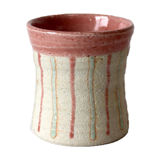フリーカップ ピンク十草 寿司湯呑国産 業務用 ザラザラ感が暖かい