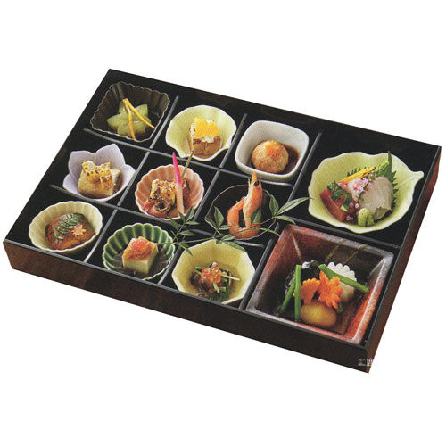 松花堂 弁当 十一仕切り 月セット(食材は含まれません)弁当箱 オードブル 和食器 おせち 小鉢 小皿 国産 食器|きれいな食器のお店絵器彩陶