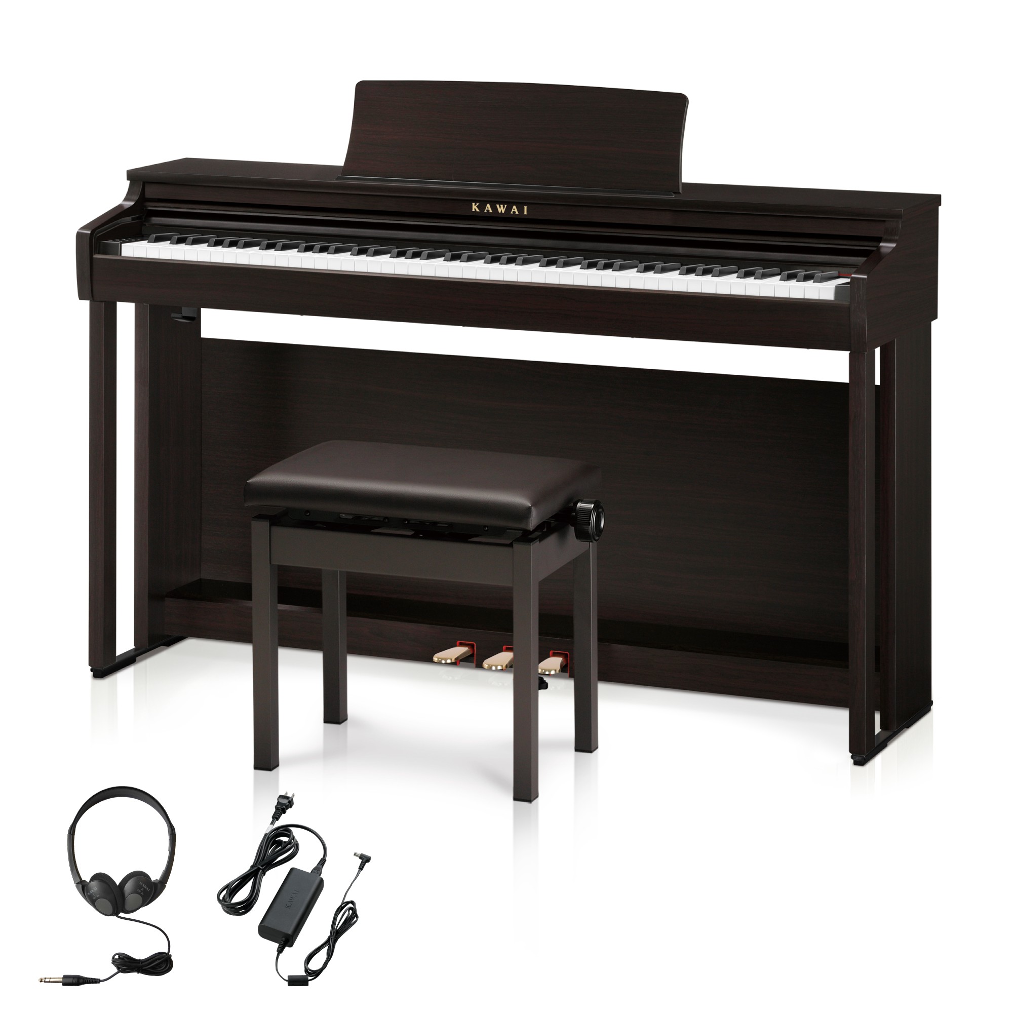【予約受付中！】【高低自在椅子＆ヘッドフォン付属】 KAWAI CX302R （ローズウッド調仕上げ）【お手入れセット・ヘッドフォンプレゼント】 【河合楽器・カワイ】【送料無料】｜クロサワミュージックパラダイス