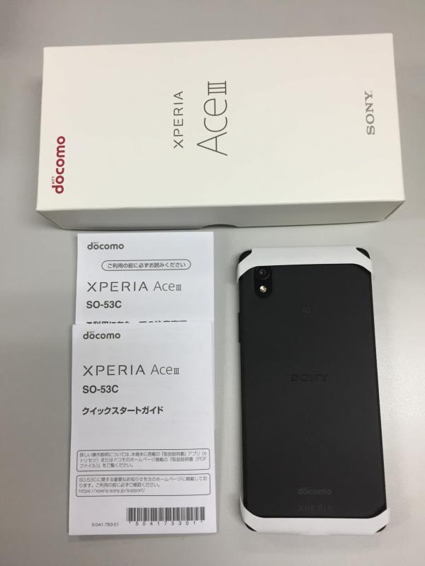 SIMフリー docomo Xperia Ace III SO-53C ブラック スマートフォン本体