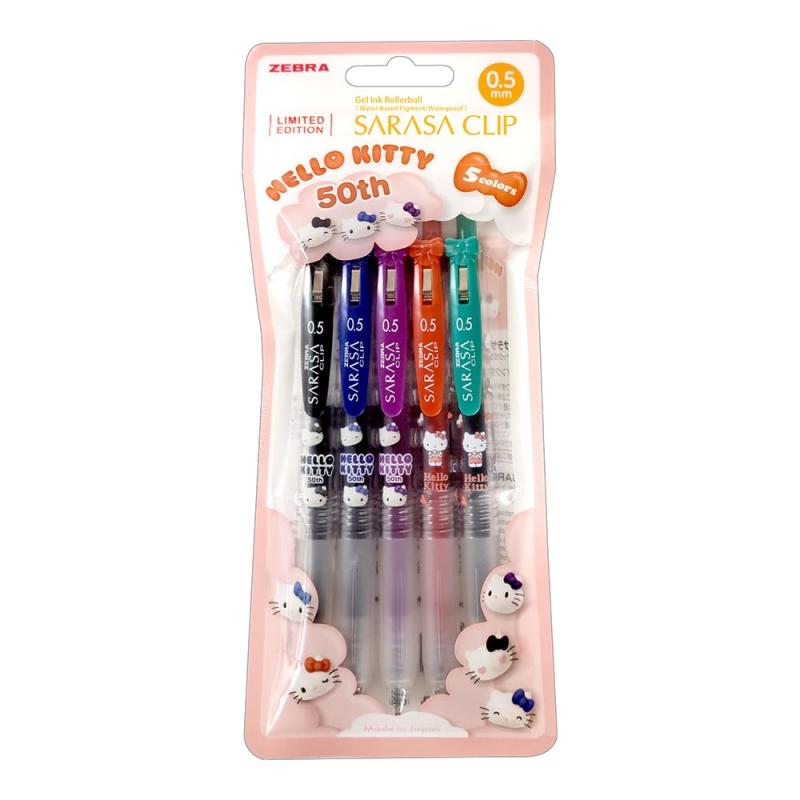 レア　SARASA サンリオ　HELLO KITTY ボールペン 5本セット 楽天市場】ゼブラ ジェルボールペン サラサクリップ 0.5mm