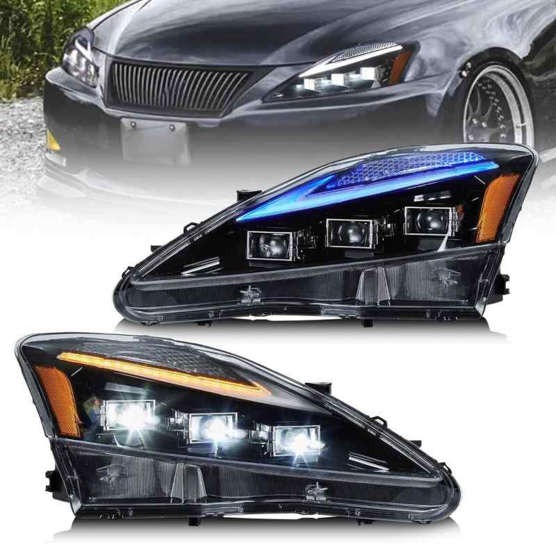 VLAND レクサス IS250 ヘッドライト IS350 ISC ISF GSE20 USE20 流れるウインカー 全LED ヘッドランプ 左右2点セット 2006-2012年 FOR LEXUS IS250 HEADLIGHTS 53,646円