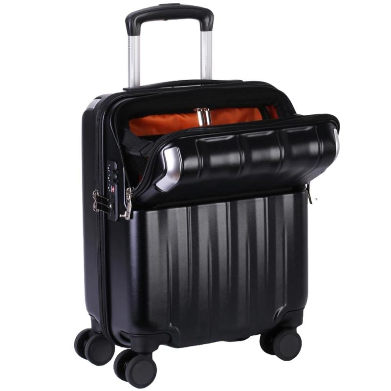 [トラベリスト]キャリーケース ジッパー トップオープン ブレーキ付き レスト 23L