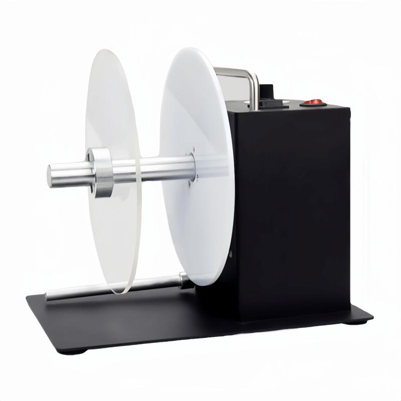 CGOLDENWALL ラベル巻取機全自動 ラベルリワインダー 幅〜115mmラベル対応 バーコード巻き戻し機器ラベル引き器 複巻機 配達・倉庫・デパート・スパー・食品業界・服装産業に