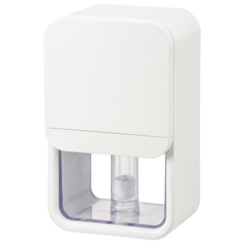 オーム(OHM) 除湿機 除湿器 小型 コンパクト ペルチェ式 湿気取り 省エネ 【霜取り機能＆ナイトランプ付き】 湿気 梅雨対策 ライト付き タンク容量800ml AC電源 ホワイト DH-100-W 08-3317 オーム電