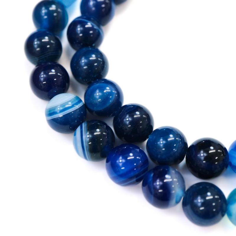 楽天市場】≪g3-983E≫○天然14mm○ブルー縞 瑪瑙 メノウ 青 ブルー