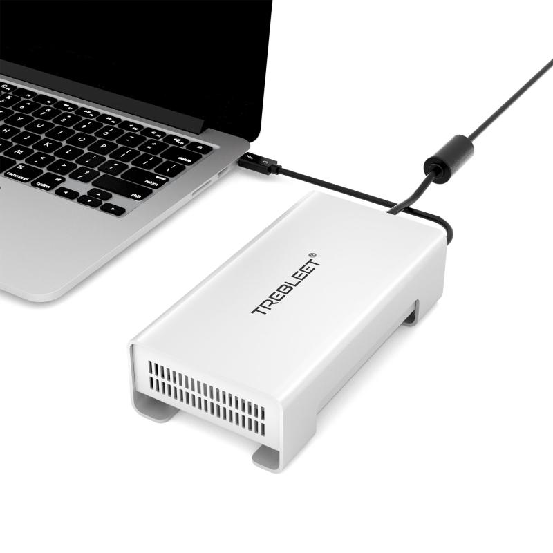 TREBLEET USB4 U.2 NVMe SSDケース Thunderbolt 3/4互換 最大3000MB/s 高速転送 2.5インチ U.2 SFF-8639 外付けエンクロージャー アルミ筐体 冷却ファン付 デイジーチェーン対応 40Gbpsケ