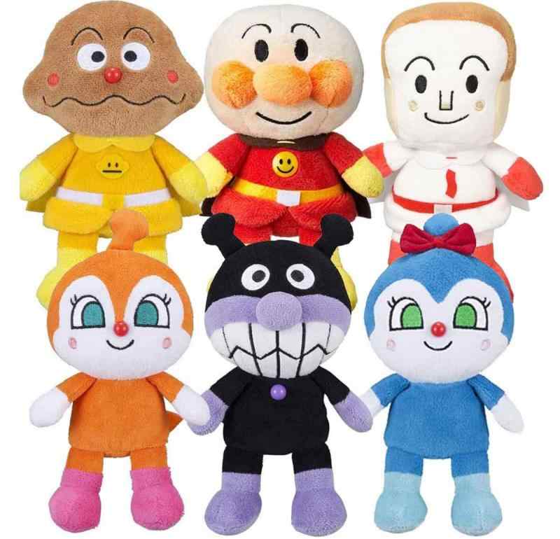 セガトイズ(SEGA TOYS) アンパンマン プリちぃビーンズS Plus ６体 ぬいぐるみ 書き割り アンパンマン しょくぱんまん カレーパンマン バイキンマン ドキンお父ちゃん コキンお父ちゃん