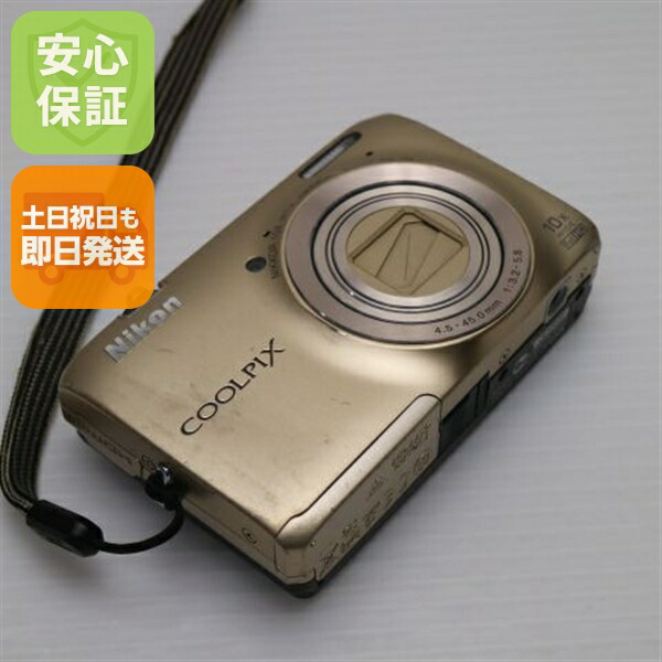 【中古】 良品中古 COOLPIX S6300 エレガントゴールド 安心保証 即日発送 デジカメ Nikon デジタルカメラ 本体 土日祝発送OK|エムティーエム