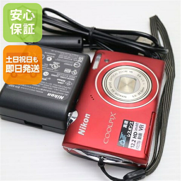 【中古】 美品 COOLPIX S5100 クリアレッド 安心保証 即日発送 Nikon デジカメ デジタルカメラ 本体 土日祝発送OK|エムティーエム