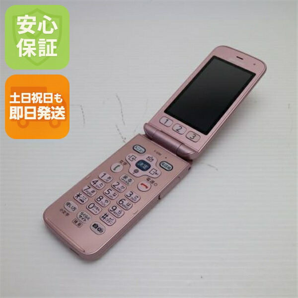 ラクラクフォン　ピンク 折りたたみ式携帯電話 本体　F- 01M ムスビー｜docomo らくらくホン F-01M ピンク ガラホ ドコモ【らくらく