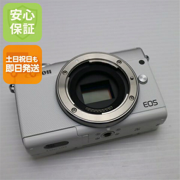 【中古】 新品同様 EOS M100 ホワイト 安心保証 即日発送 本体 ミラーレス一眼 土日祝発送OK|エムティーエム