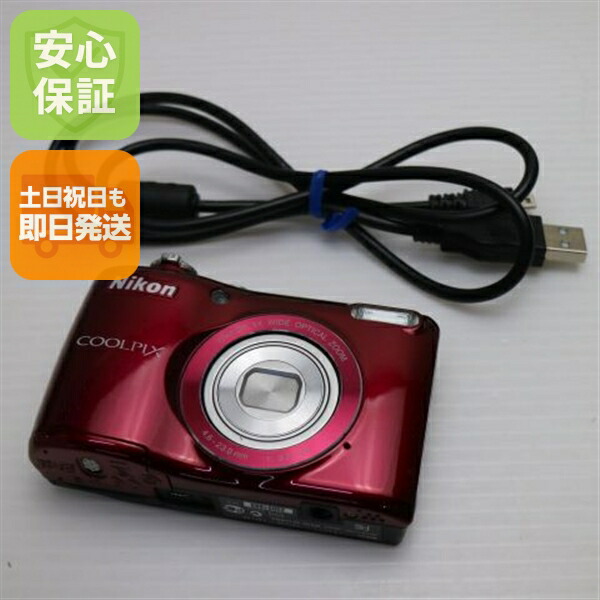 楽天市場】【中古】 【美品】 ニコン COOLPIX L26 レッド 【コンパクト
