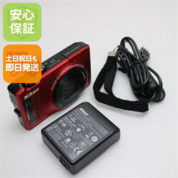 【中古】 超美品 COOLPIX S8100 フラッシュレッド 安心保証 即日発送 Nikon デジカメ デジタルカメラ 本体 土日祝発送OK|エムティーエム