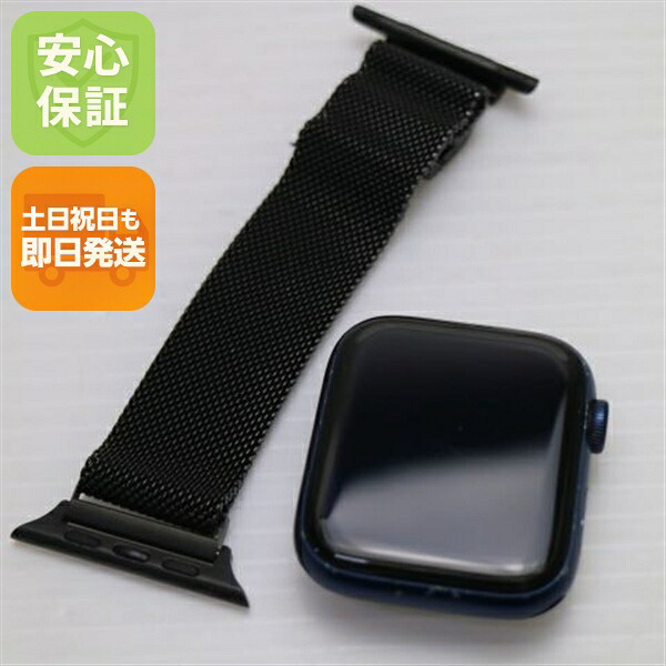 【中古】 美品 Apple Watch Series6 44粍 GPS+Cellular セルラー ディープネイビー 安全性のある引き受ける 即日送りとどける Watch Apple 週末祝送りとどける差しゆるす