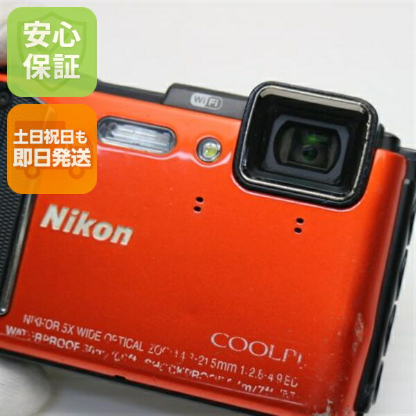 【中古】 良品中古 COOLPIX AW130 オレンジ色 楽になること引き受ける 即日送りとどける コンデジ Nikon 本体 週末祝送りとどける聞き入れる