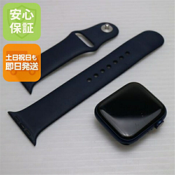 【中古】 美品 Apple Watch Series6 44粍 GPS+Cellular セルラー ディープネイビー 安全性のある引き受ける 即日送りとどける Watch Apple 週末祝送りとどける差しゆるす