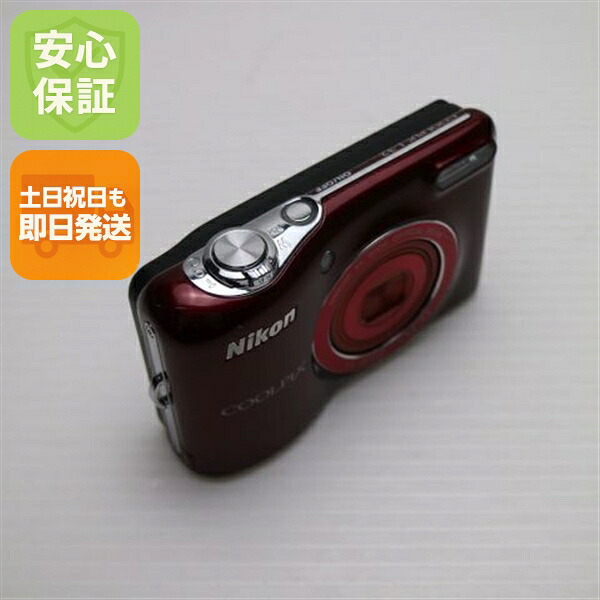 【中古】 超美品 COOLPIX L32 レッド 安心保証 即日発送 コンデジ Nikon 本体 土日祝発送OK|エムティーエム