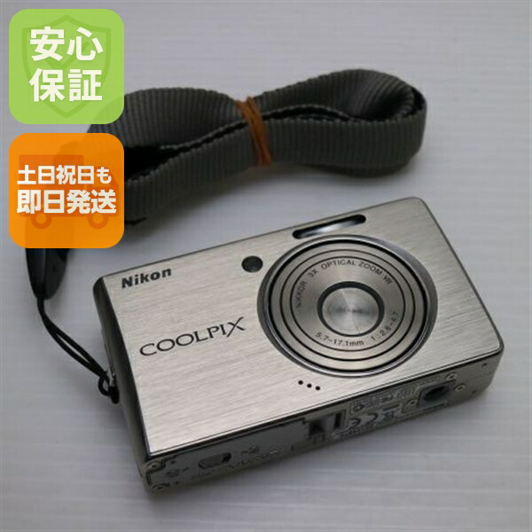 【中古】 超美品 COOLPIX S500 しろがね色 楽になること引き受ける 即日送りとどける Nikon ディジカメ デジタル写真機 本体 週末祝送りとどける聞き入れる
