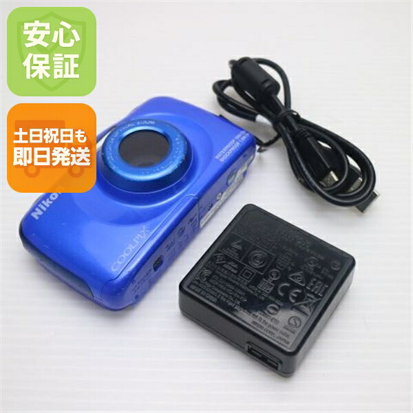 【中古】 良品中古 COOLPIX S33 ブルー 安心保証 即日発送 コンデジ Nikon 本体 土日祝発送OK|エムティーエム