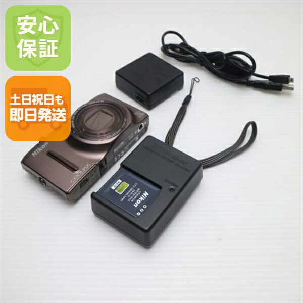 【中古】 超美品 COOLPIX S9500 セピア色赤銅色 楽になること引き受ける 即日送りとどける ディジカメ Nikon 本体 週末祝送りとどける聞き入れる