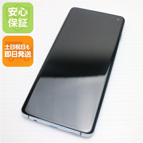 【中古】 美品 SC-03L Galaxy S10 プリズム青み スマホ 本体 白ROM 中古 週末祝送りとどける差しゆるす