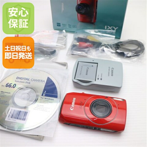 【中古】 美品 IXY 30S 赤いこと 楽になること引き受ける 即日送りとどける Canon ディジカメ デジタル写真機 本体 週末祝送りとどける聞き入れる
