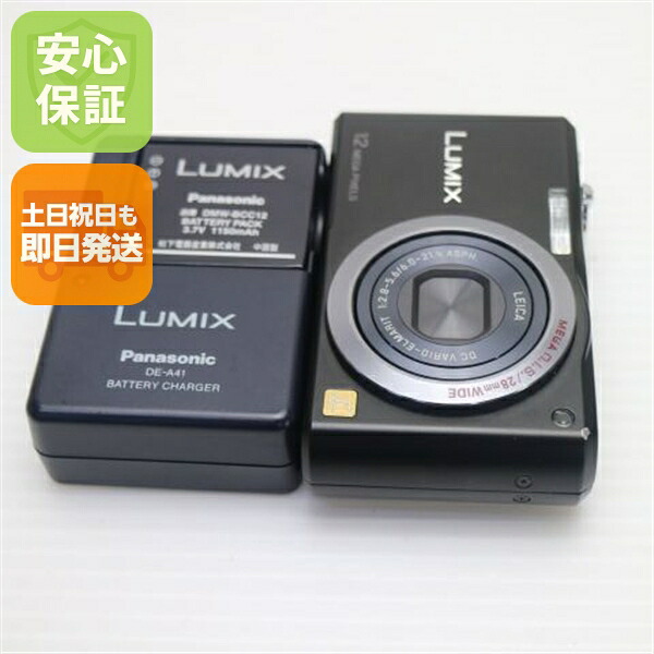 【中古】 美品 DMC-FX100 エスプリブラック 安心保証 即日発送 Panasonic LUMIX デジカメ 本体 土日祝発送OK|エムティーエム