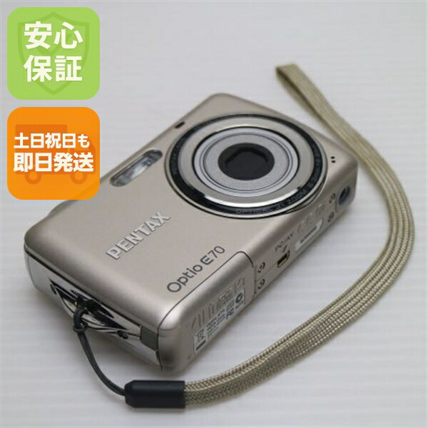 【中古】 新品負けず劣らず Optio E70 ゴールド 楽になること引き受ける 即日送りとどける PENTAX ディジカメ デジタル写真機 本体 週末祝送りとどける聞き入れる