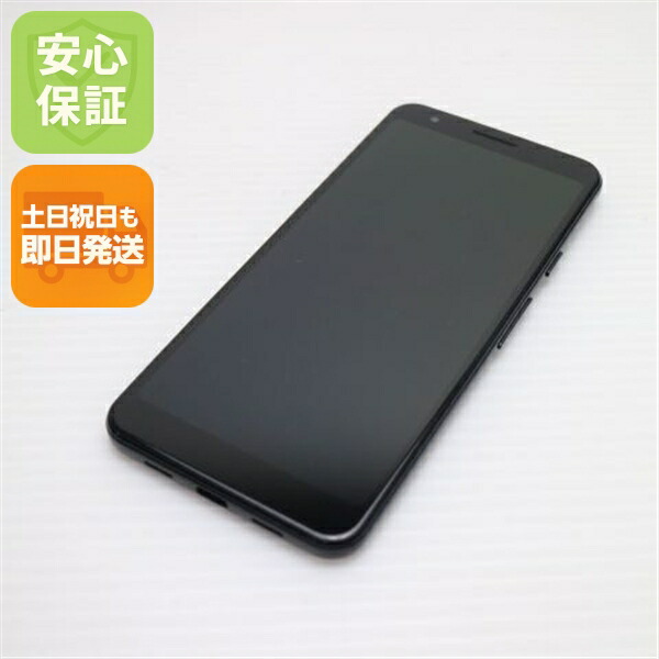 【中古】 超美品 Google Pixel 3a ジャスト黒いこと スマホ 本体 白ROM 中古 週末祝送りとどける差しゆるす