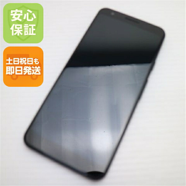 【中古】 美品 Google Pixel 3a ジャスト黒いこと スマホ 本体 白ROM 中古 週末祝送りとどける聞き入れる