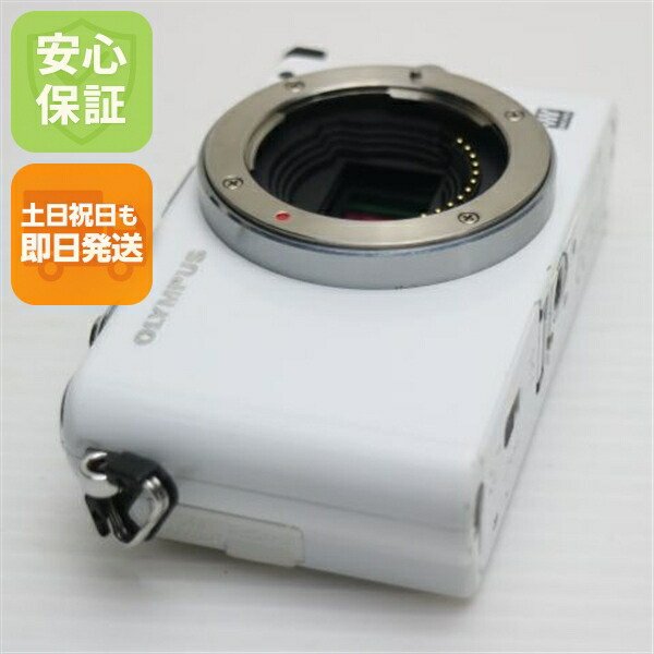 【中古】 美品 E-PM1 白いこと 上半身 安全性のある引き請ける 即日送りとどける OLYMPUS デジタル一眼 本体 週末祝送りとどける聞き届ける