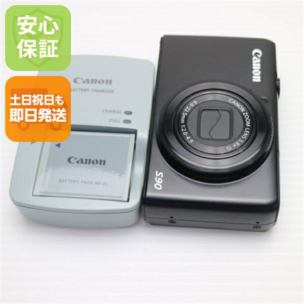 【中古】 超美品 PowerShot S90 黒いこと 楽になること引き受ける 即日送りとどける Canon ディジカメ デジタル写真機 本体 週末祝送りとどける聞き入れる