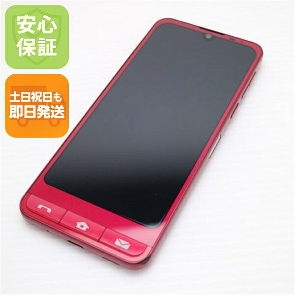 【中古】楽になること引き受ける 美品 SoftBank シンプルスマホ6 A201SH ルビー赤いこと スマホ 白ROM 中古週末祝送りとどける聞き入れる