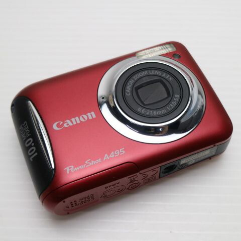 【中古】 超美品 PowerShot A495 赤いこと 安全性のある引き請ける 即日送りとどける Canon ディジカメ デジタル写真機 本体 週末祝送りとどける聞き届ける