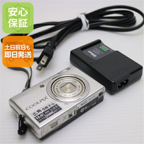 【中古】 美品 COOLPIX S570 しろがね色 楽になること引き受ける 即日送りとどける Nikon ディジカメ デジタル写真機 本体 週末祝送りとどける聞き入れる