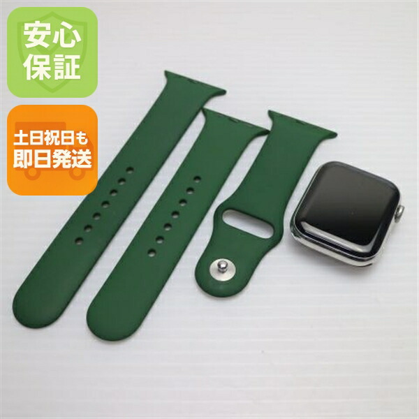 【中古】超美品 Apple Watch series4 44粍 GPS+Cellular セルラー  しろがね色 中古 週末祝送りとどける差しゆるす