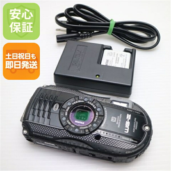 【中古】 美品 WG-3 黒いこと 安全性のある引き請ける 即日送りとどける ディジカメ PENTAX 本体 週末祝送りとどける聞き届ける