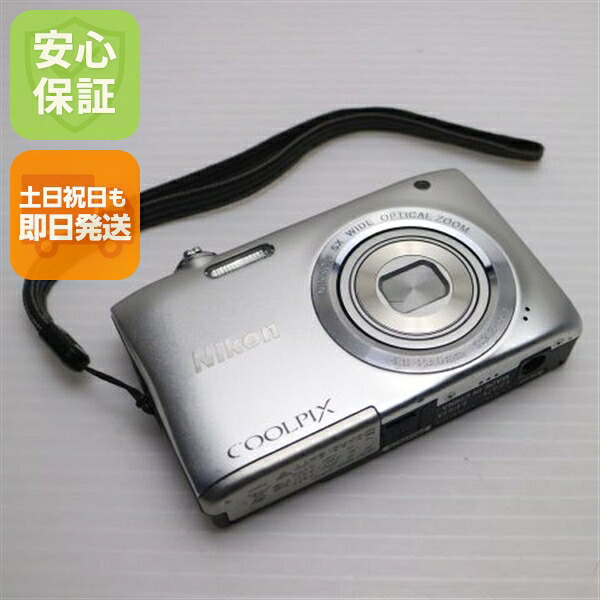 【中古】 美品 COOLPIX S2900 しろがね色 楽になること引き受ける 即日送りとどける コンデジ Nikon 本体 週末祝送りとどける聞き入れる