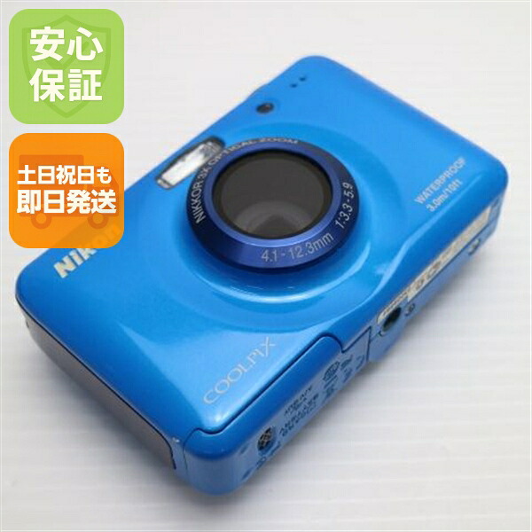 【中古】 超美品 COOLPIX S30 青色 楽になること引き受ける 即日送りとどける ディジカメ Nikon デジタル写真機 本体 週末祝送りとどける聞き入れる