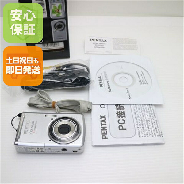 【中古】 美品 Optio E60 しろがね色 楽になること引き受ける 即日送りとどける PENTAX ディジカメ デジタル写真機 本体 週末祝送りとどける聞き入れる