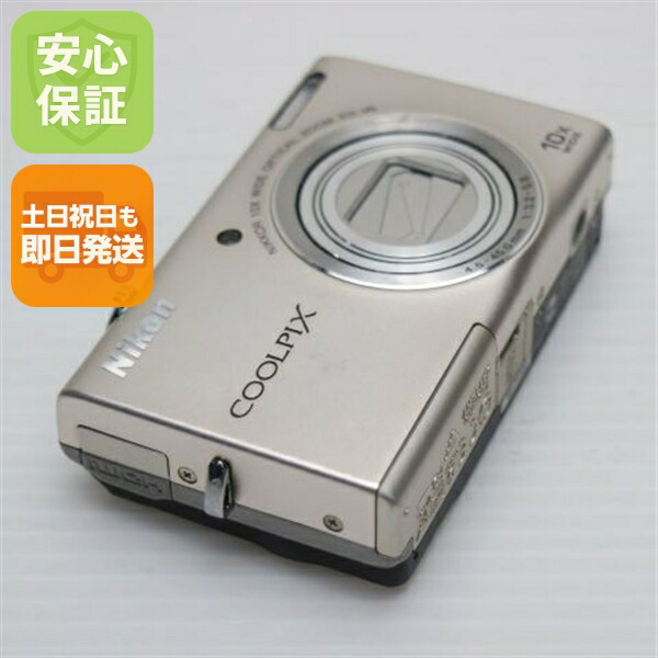 【中古】 中古 COOLPIX S6200 プラチナしろがね色 即日送りとどける ディジカメ Nikon デジタル写真機 本体 週末祝送りとどける聞き入れる