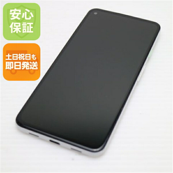 【中古】超美品 SoftBank Google Pixel 4a (5G) 128GB  クリアリーホワイト スマホ 中古週末祝送りとどける 即日送りとどける