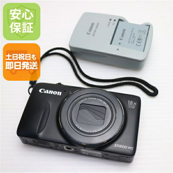 【中古】 超美品 PowerShot SX600 HS 黒いこと 楽になること引きうける 即日送りとどける ディジカメ Canon 本体 週末祝送りとどける聞き入れる