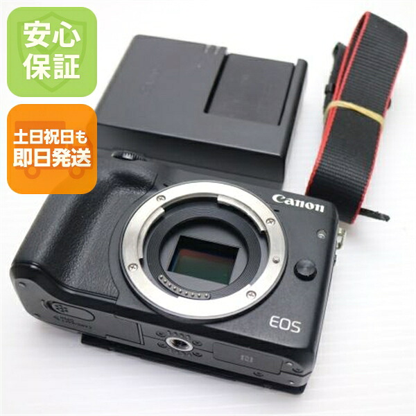 【中古】 超美品 EOS M3 黒いこと 安全性のある引き請ける 即日送りとどける 銀鏡受け答え一眼 Canon 本体 週末祝送りとどける聞き届ける