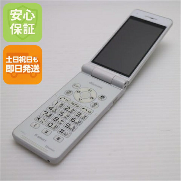 【中古】 超美品 P-01J P-smart ケータイ 白いこと 安全性のある引き請ける 即日送りとどける ガラケー DoCoMo Panasonic 本体 白ROM 週末祝送りとどける聞き届ける